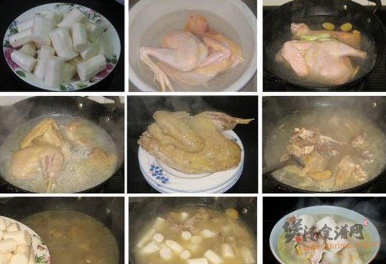 山药鸡骨汤的做法
