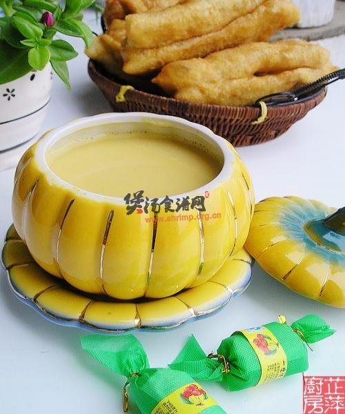 南瓜花生糯米饮的做法