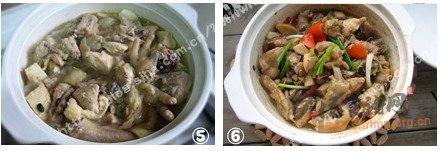 杏鲍菇豉香鸡煲的做法