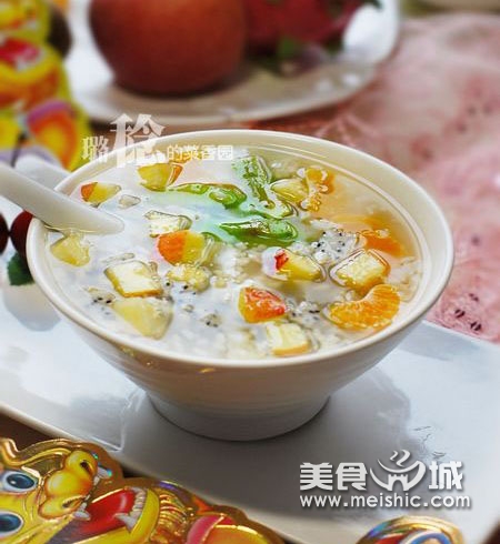 冰甜酒酿水果羹的做法