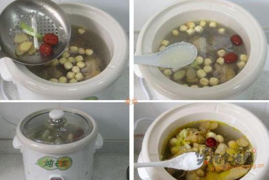 莲子炖草鸡的做法