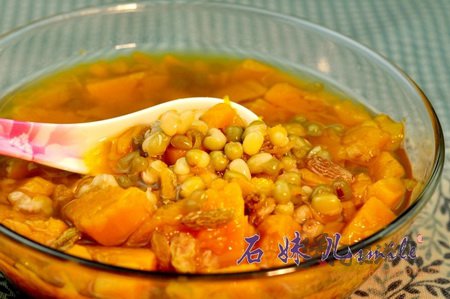 冰镇绿豆南瓜汤的做法
