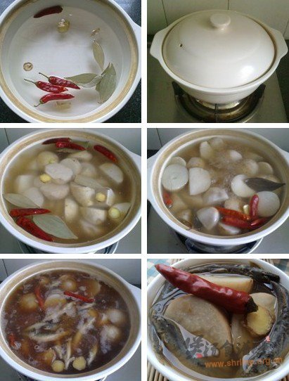 泥鳅芋子煲的做法