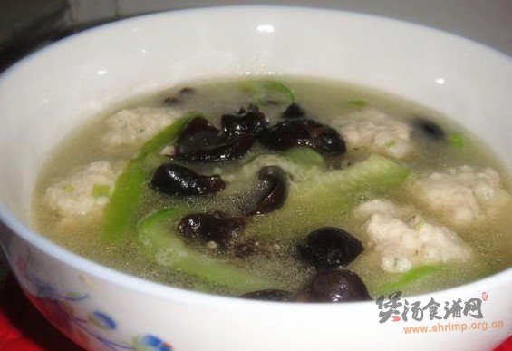 清水肉丸丝瓜汤的做法