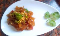 香菜拌猪皮的做法