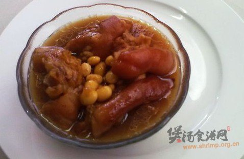 黄豆猪蹄煲的做法