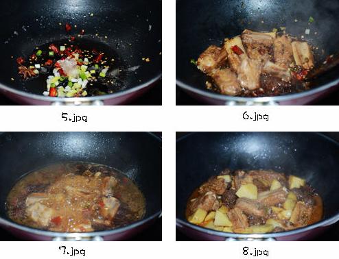 排骨肉丸炖土豆的做法