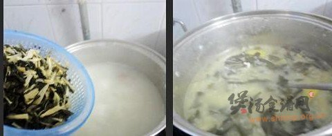 咸猪骨菜干粥的做法
