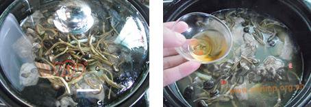 茶菇番鸭煲的做法