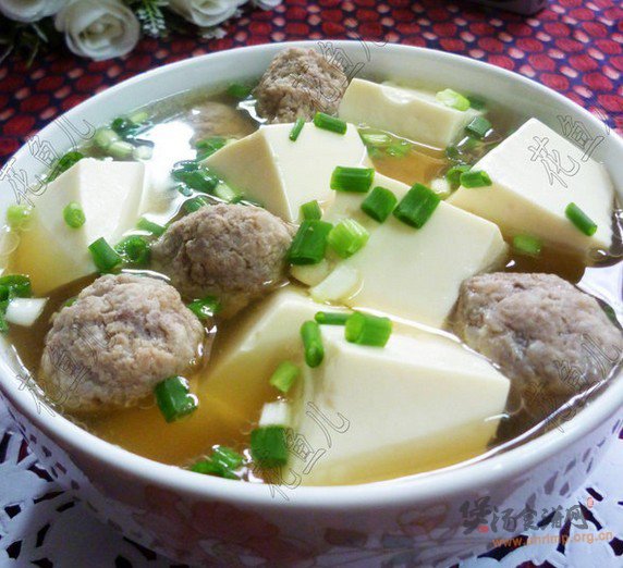 肉丸子豆腐汤的做法