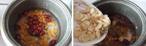 南瓜红枣百合汤的做法