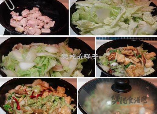 猪肉白菜豆腐炖粉皮的做法
