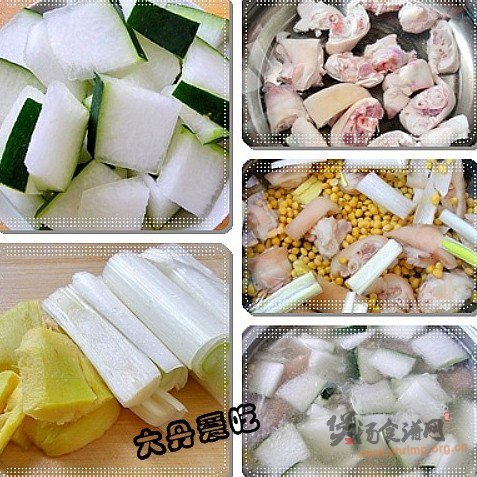 黄豆冬瓜煲猪脚的做法