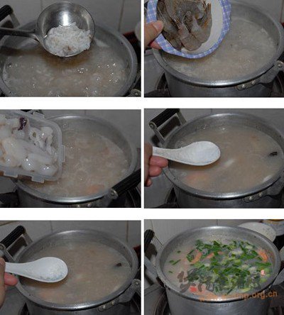 鳝鱼海鲜粥的做法