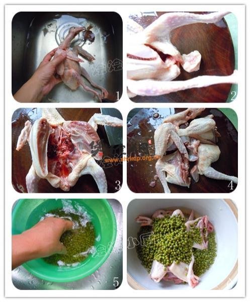 绿豆乳鸽汤的做法