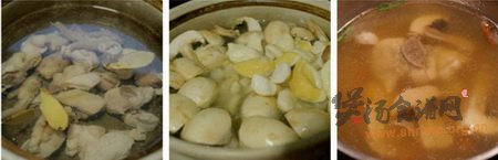 菱角蘑菇鲜鸡汤的做法