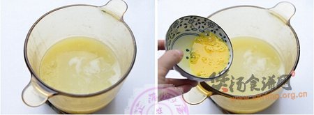 (图)小米鸡蛋粥的做法