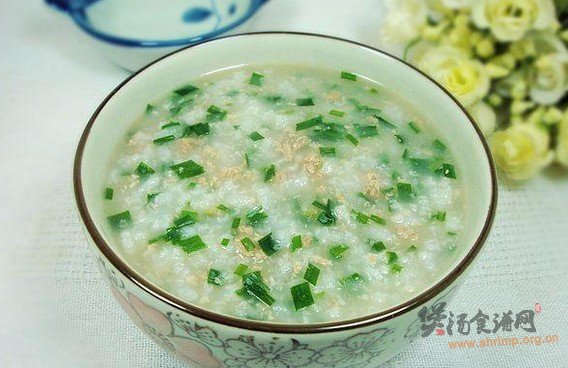 韭菜瘦肉粥的做法