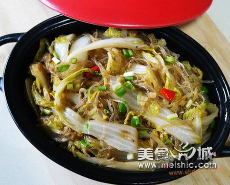 娃娃菜粉丝煲的做法