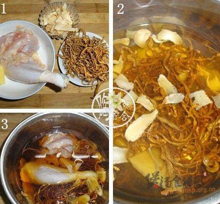虫草花西洋参鸡汤的做法
