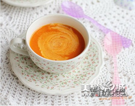 松仁甜椒浓汤的做法