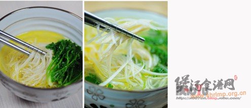 荠菜鸡丝汤面的做法