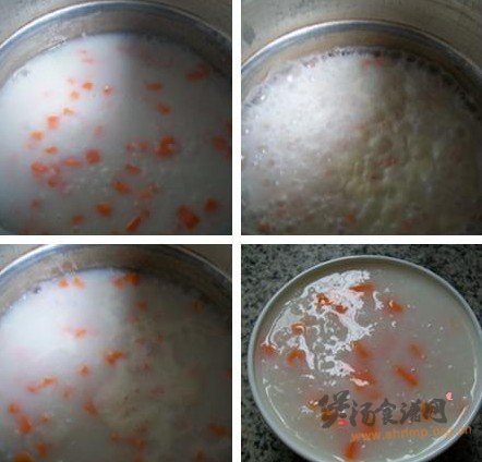 奶香胡萝卜粥的做法