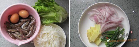 虾汤米线的做法