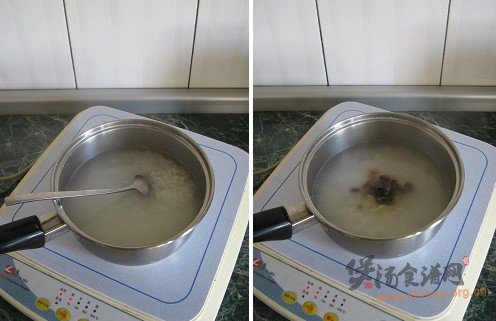 皮蛋烧鸭粥的做法