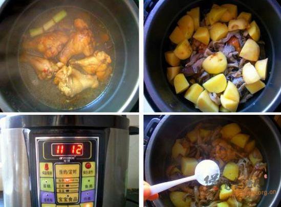 鸡肉炖土豆蘑菇的做法