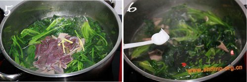 (图)菠菜猪肝汤的做法