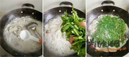 刀劈蛤芋头汤的做法