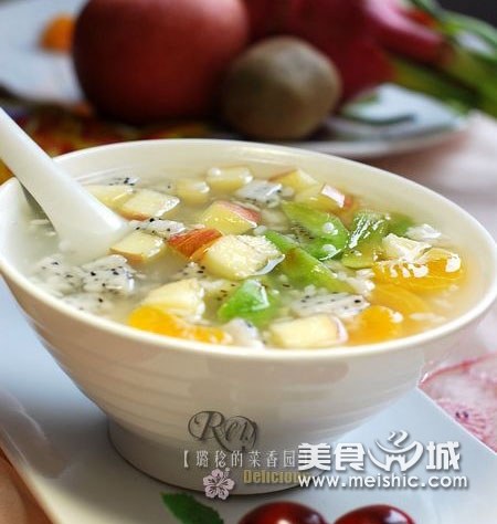 冰甜酒酿水果羹的做法
