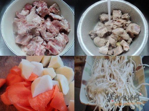 金针菇排骨汤的做法