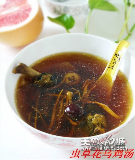 虫草花乌鸡汤的做法