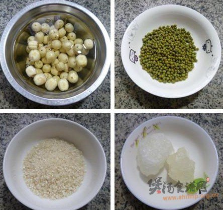 绿豆莲子大米粥的做法