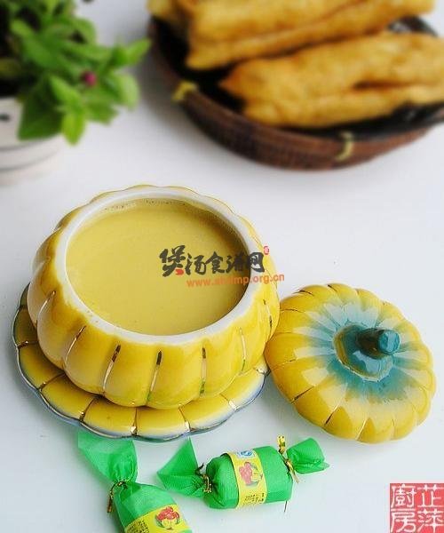 南瓜花生糯米饮的做法