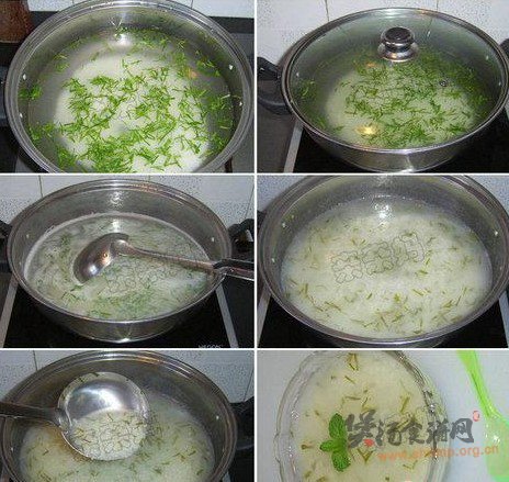 薄荷粥的做法