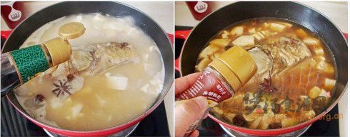 铁锅鱼头炖豆腐的做法