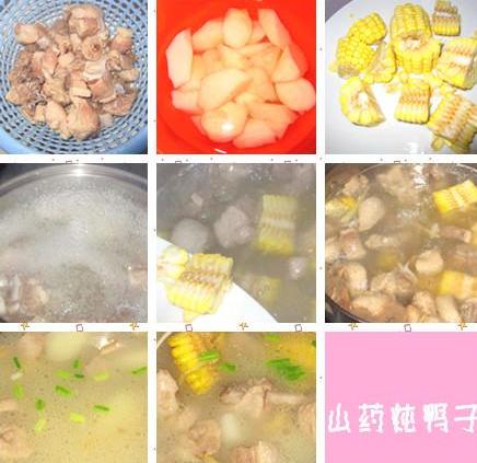 山药炖鸭子的做法