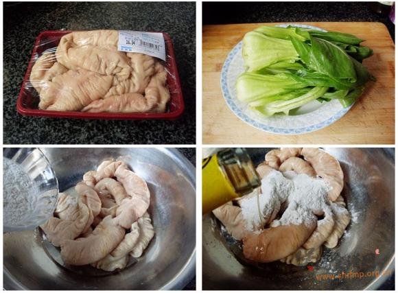 青菜煲肥肠的做法
