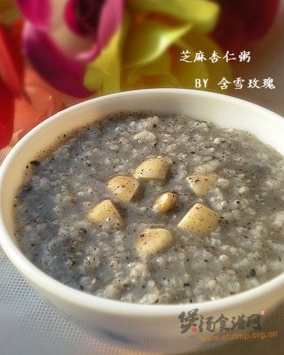 芝麻杏仁粥的做法