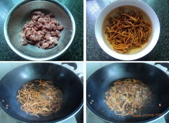 虫草肉末汤的做法