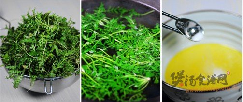 荠菜鸡丝汤面的做法