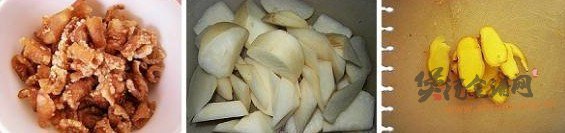炸肉皮炖萝卜汤的做法
