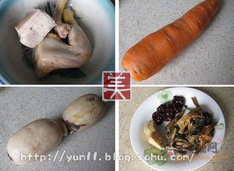 胡萝卜菜干汤的做法