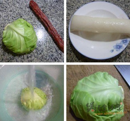 香肠圆白菜年糕汤的做法