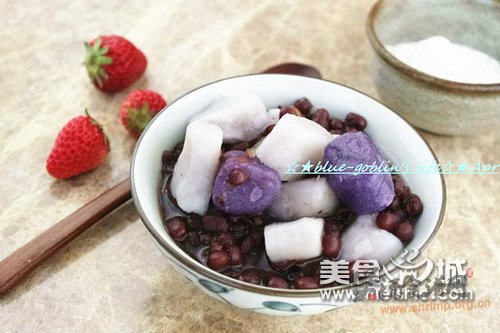 红豆紫薯芋圆汤的做法
