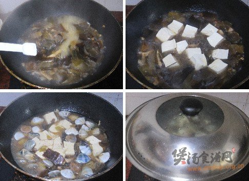 蛤蜊豆腐海带汤煲的做法