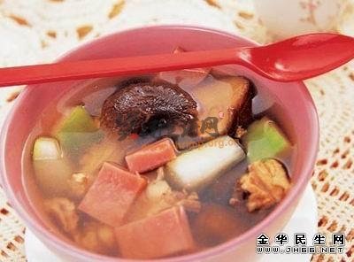 双冬火腿汤的做法